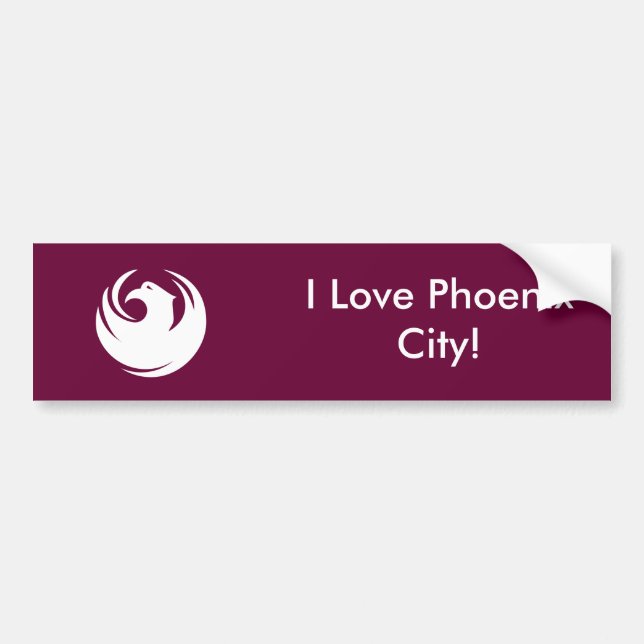 Pegatina Para Coche Sticker Flag of Phoenix City, Arizona (Frente)
