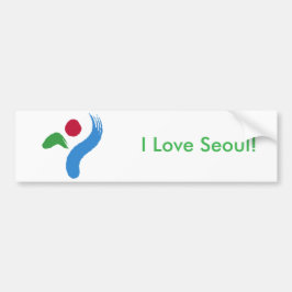 Pegatina Para Coche Sticker Flag of Seoul, South Korea