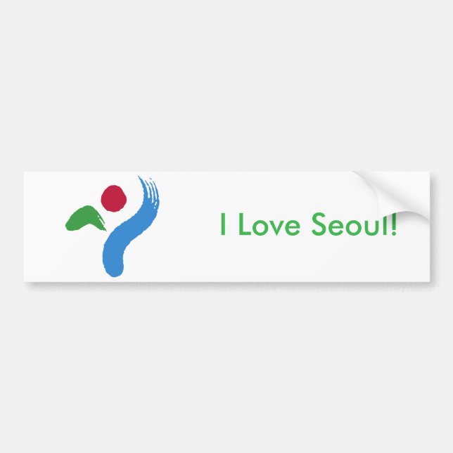 Pegatina Para Coche Sticker Flag of Seoul, South Korea (Frente)