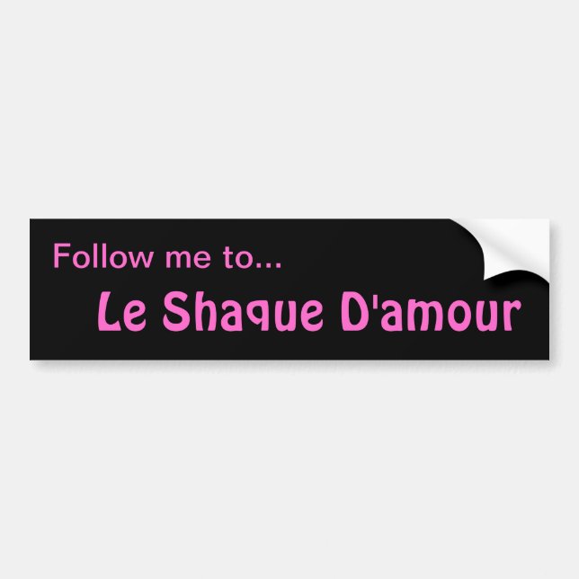 Pegatina Para Coche sticker SHAQUE D'AMOUR (Frente)