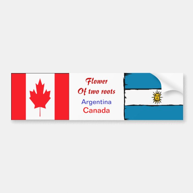 Pegatina Para Coche stickers de parachoques argentinos-canadienses (Frente)