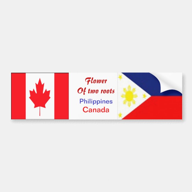 Pegatina Para Coche stickers de parachoques filipinos-canadienses (Frente)