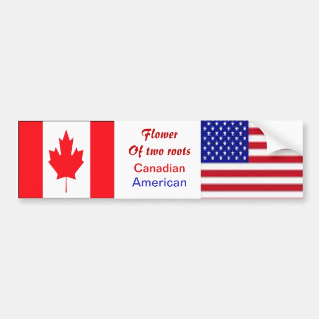 Pegatina Para Coche stickers de parachoques norteamericanos-canadiense (Frente)
