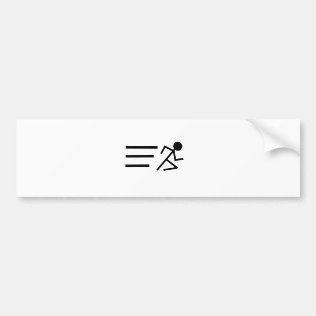 Pegatina Para Coche Stickman de funcionamiento (Frente)