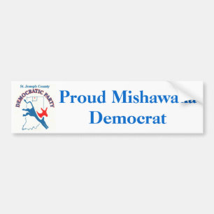 Pegatina Para Coche StJoeCountyDemslogo, Mishawaka orgulloso Demócrat