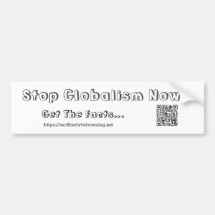 Pegatina Para Coche Stop Globalism Now - Bumper Sticker