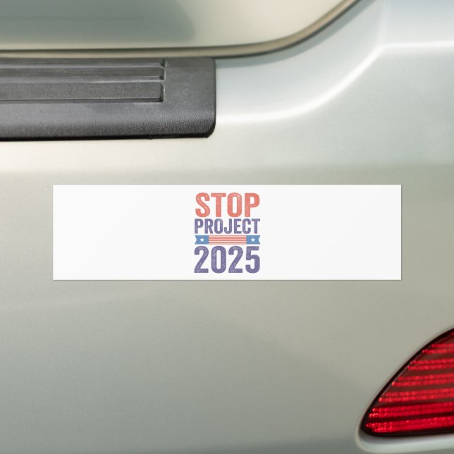 Pegatina Para Coche Stop Project 2025 Patrocinio estadounidense de Tru (en coche)