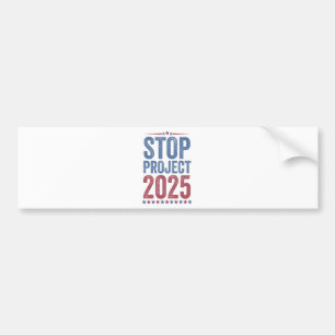 Pegatina Para Coche Stop Project 2025 Patrocinio estadounidense Trump 