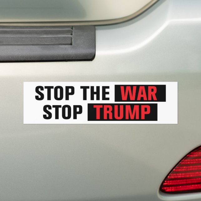Pegatina Para Coche Stop The War Stop Trump Anti-War (en coche)