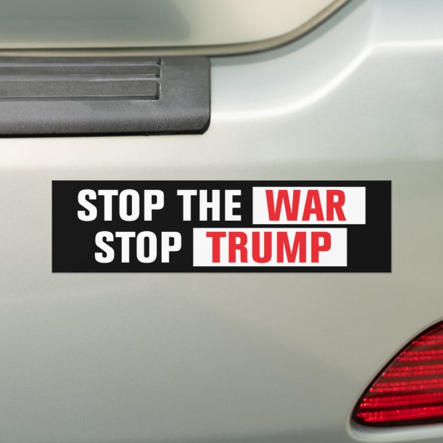 Pegatina Para Coche Stop The War Stop Trump Anti-War (en coche)