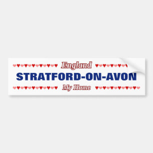 Pegatina Para Coche STRATFORD-ON-AVON - Mi hogar - Inglaterra;Corazone