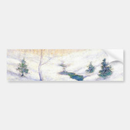 Pegatina Para Coche Stream en un paisaje invernal de nieve (arte Navid