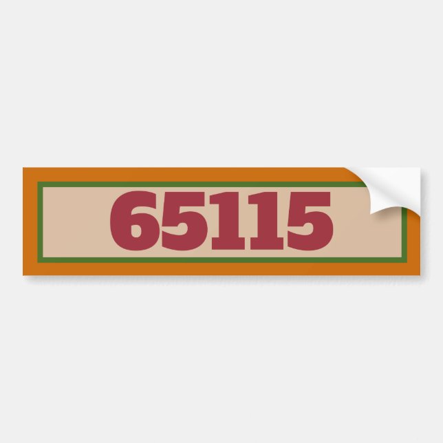 Pegatina Para Coche Street Address Red Italian Tiles Bumper Sticker (Frente)