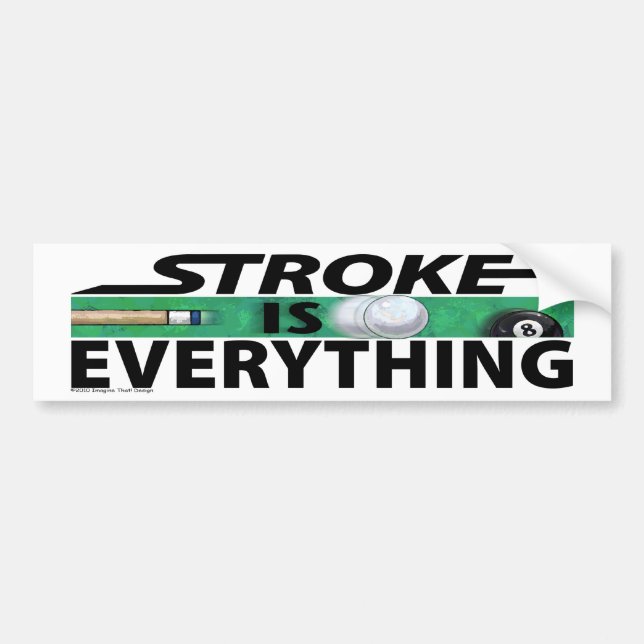 Pegatina Para Coche Stroke is Everything 8 Ball (Frente)