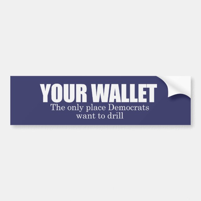 Pegatina Para Coche Su cartera Bumpersticker (Frente)