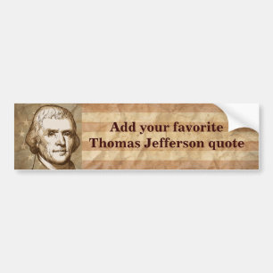 Pegatina Para Coche Su cita preferida de Jefferson