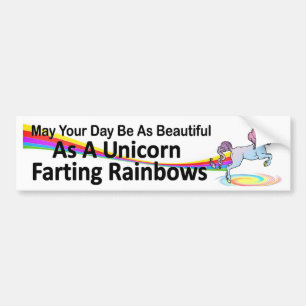 Pegatina Para Coche su día tan hermoso como los arco iris el farting