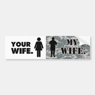 Pegatina Para Coche Su esposa Mi esposa Esposa Esposa Militar
