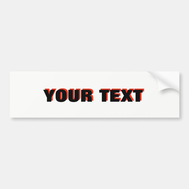 Pegatina Para Coche Su Texto "Folio Extra Bold" 3D (Frente)