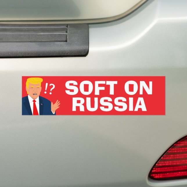 Pegatina Para Coche Suave frente a Trump en Rusia (en coche)