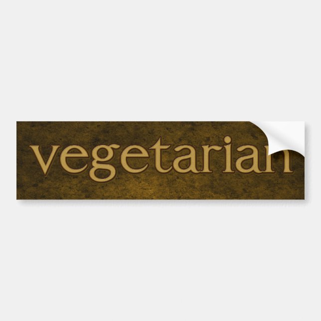 Pegatina Para Coche Suciedad vegetariana inspirada (Frente)