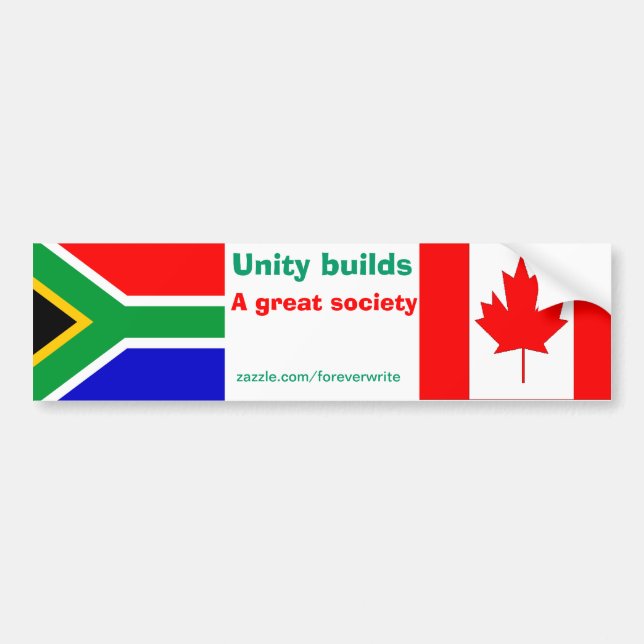Pegatina Para Coche sudafricano canadiense (Frente)