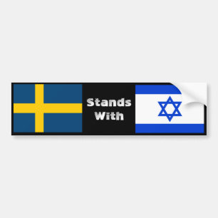 Pegatina Para Coche Suecia Se Encuentra Con Israel