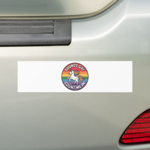 Pegatina Para Coche Suena Gay Cuenta Conmigo Unicornio Bandera Arcoíri