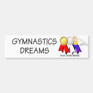 Pegatina Para Coche Sueños de la gimnasia de la CAMISETA