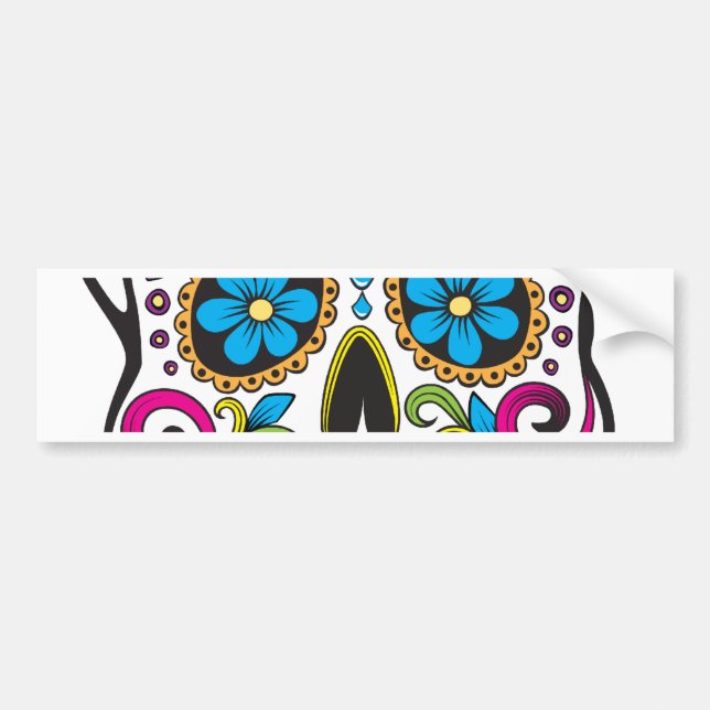 Pegatina Para Coche Sugar Skull (Frente)