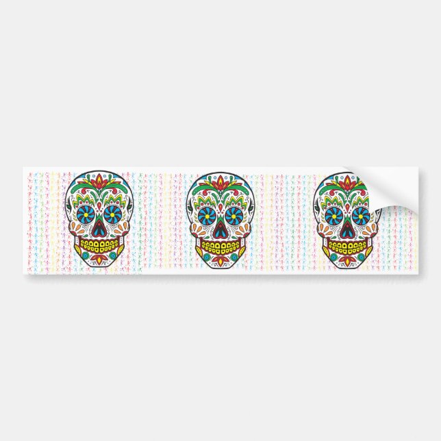 Pegatina Para Coche Sugar Skull (Frente)
