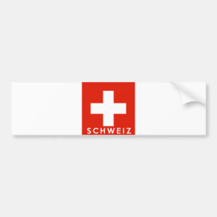 Pegatina Para Coche Suiza Bandera suiza nombre de texto schweiz