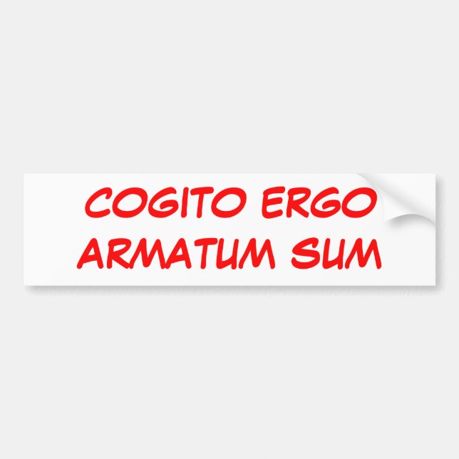 PEGATINA PARA COCHE SUMA DE COGITO ERGOARMATUM (Frente)