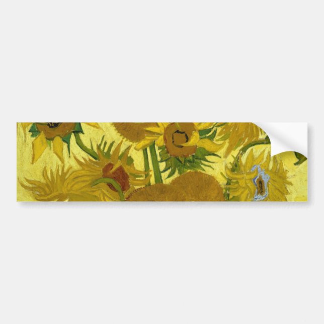 Pegatina Para Coche Sunflowers en un Bella Artes Vase Van Gogh (Frente)