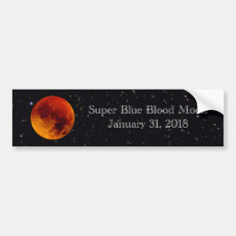Pegatina Para Coche Super Blue Blood Moon 2018