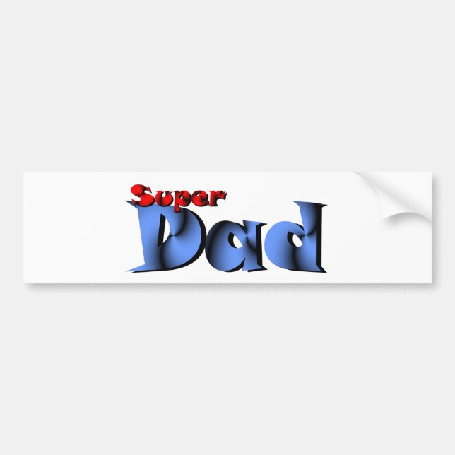 Pegatina Para Coche Super Dad Bumper Sticker (Frente)