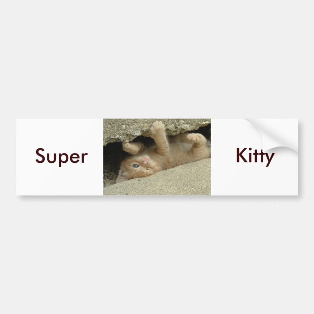 Pegatina Para Coche Super Hero Kitty Cat (Frente)