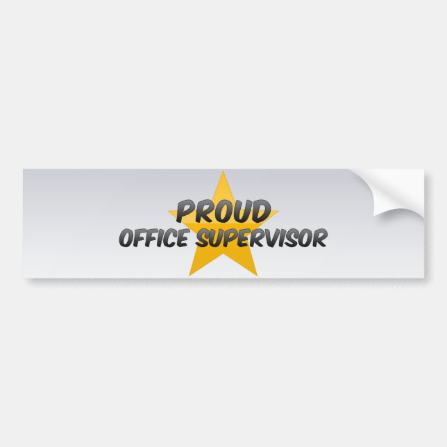 Pegatina Para Coche Supervisor orgulloso de la oficina (Frente)