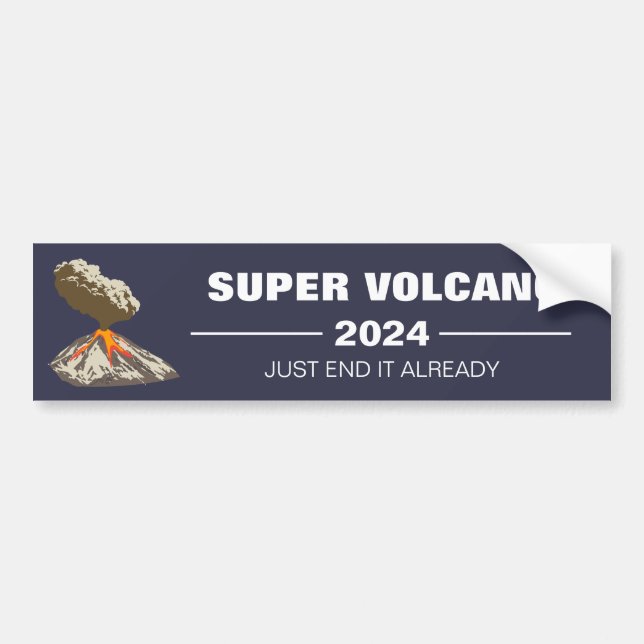 Pegatina Para Coche Supervolcán 2024 (Frente)