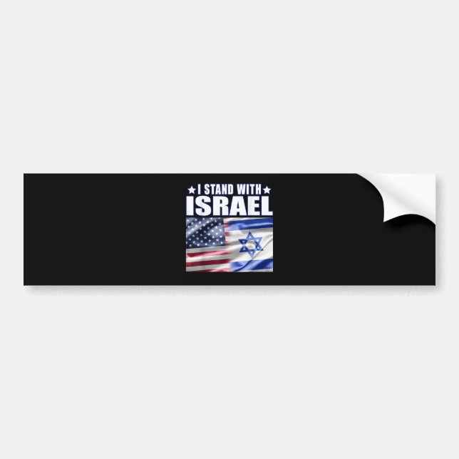Pegatina Para Coche Support Israel I Stand with Israel  (Frente)