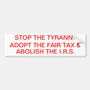 PEGATINA PARA COCHE SUPRIMA EL I.R.S.