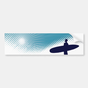 Pegatina Para Coche surfing al sol