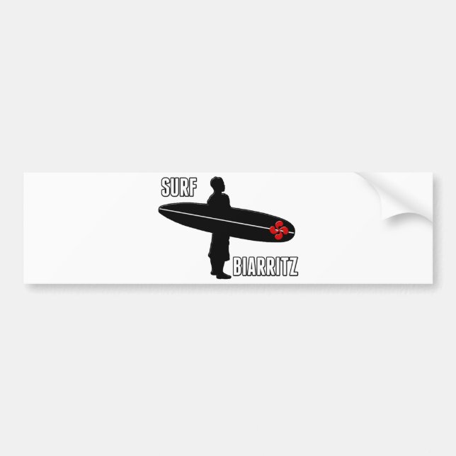 Pegatina Para Coche Surfista Biarritz Vasco (Frente)