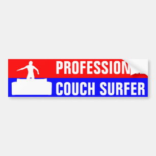 Pegatina Para Coche Surfista de sofá profesional