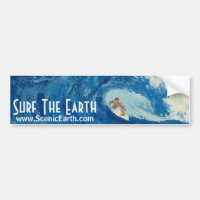 Surfista Surfing Surfing Bumper Sticker Art