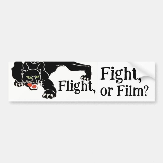 Pegatina Para Coche Survival instinct Fight, Flight, or Film? Choices (Frente)