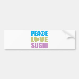 Pegatina Para Coche Sushi del amor de la paz