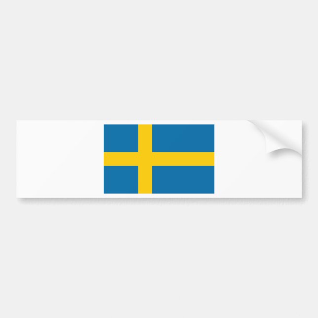 Pegatina Para Coche Sveriges Flagga - Bandera de Suecia - Bandera suec (Frente)