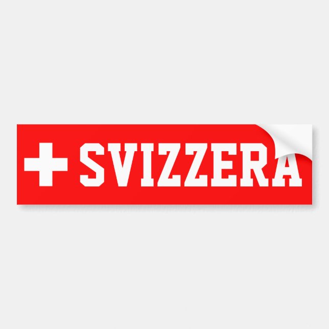 Pegatina Para Coche Svizzera (Frente)