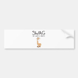 Pegatina Para Coche SWAG ella quiere una jirafa